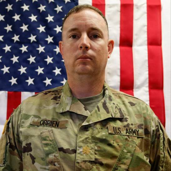 Jeffrey O’Brien flag portrait.